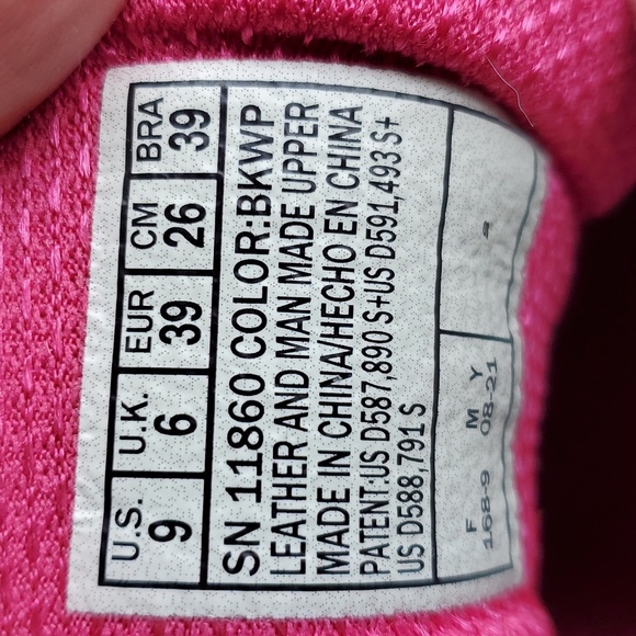 Skechers D'Lites Pink & Black Me Time Lightweight Lace Up Size 9 - Picture 10 of 13